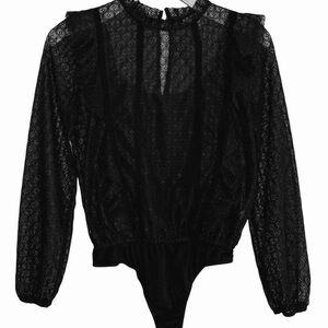 Hayden Black Lace Blouse NWT